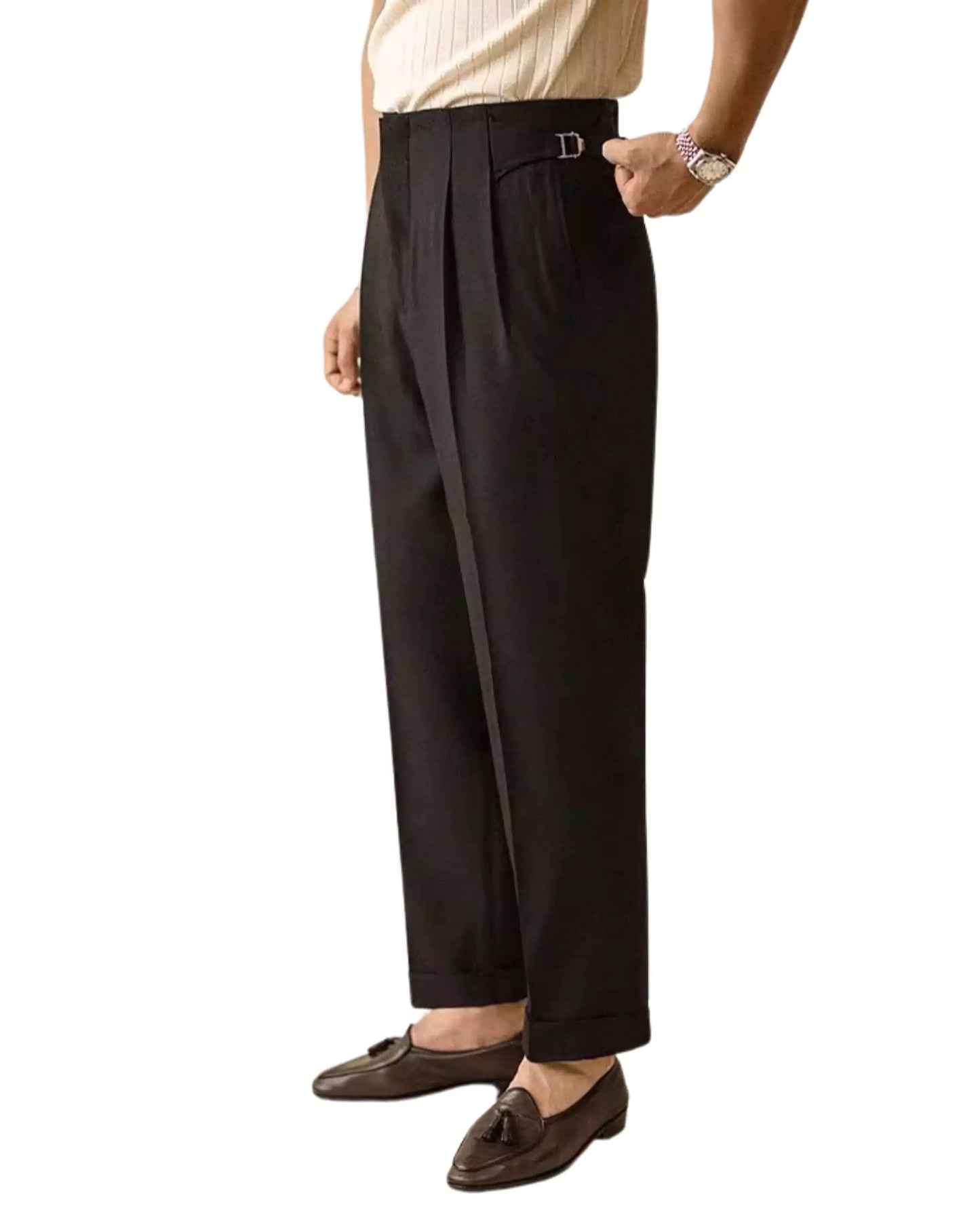 The Santorini Trousers - The Santorini Trousers – High-Waisted Trousers for Men | Elegant Fit Alex Shogun Men's Clothes