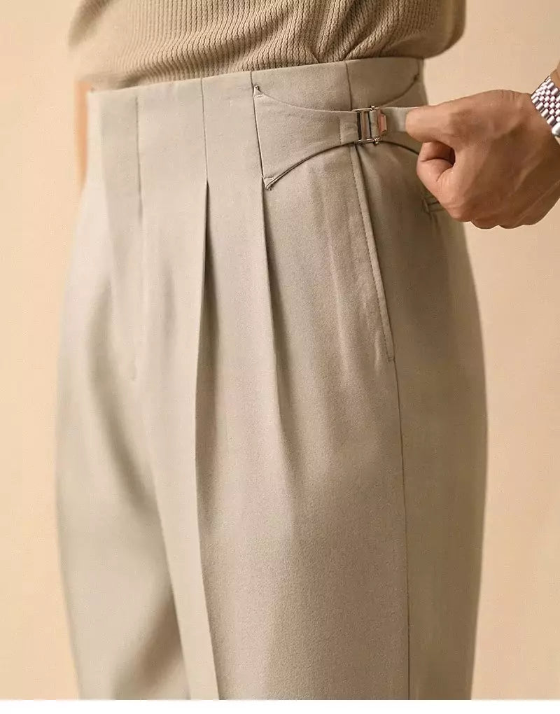 The Santorini Trousers - The Santorini Trousers – High-Waisted Trousers for Men | Elegant Fit Alex Shogun Men's Clothes