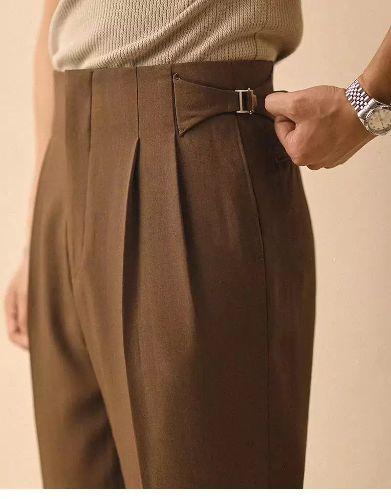 The Santorini Trousers - The Santorini Trousers – High-Waisted Trousers for Men | Elegant Fit Alex Shogun Men's Clothes