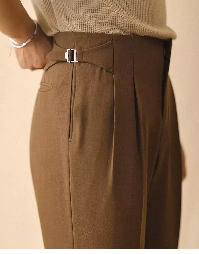 The Santorini Trousers - The Santorini Trousers – High-Waisted Trousers for Men | Elegant Fit Alex Shogun Men's Clothes