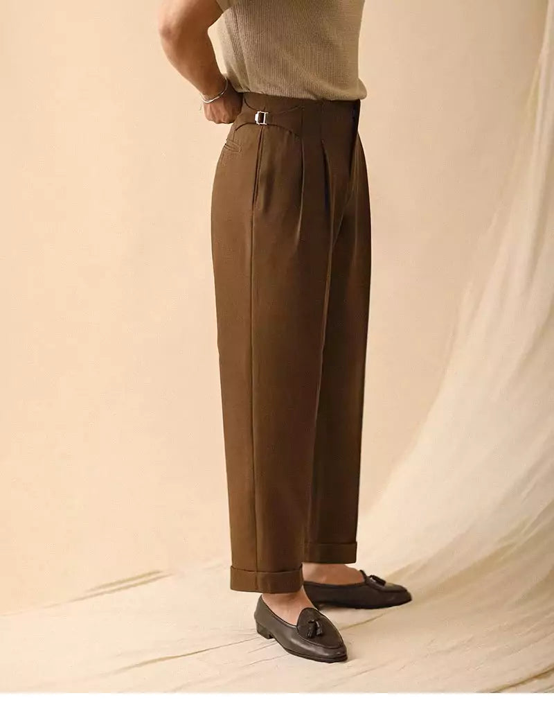 The Santorini Trousers - The Santorini Trousers – High-Waisted Trousers for Men | Elegant Fit Alex Shogun Men's Clothes
