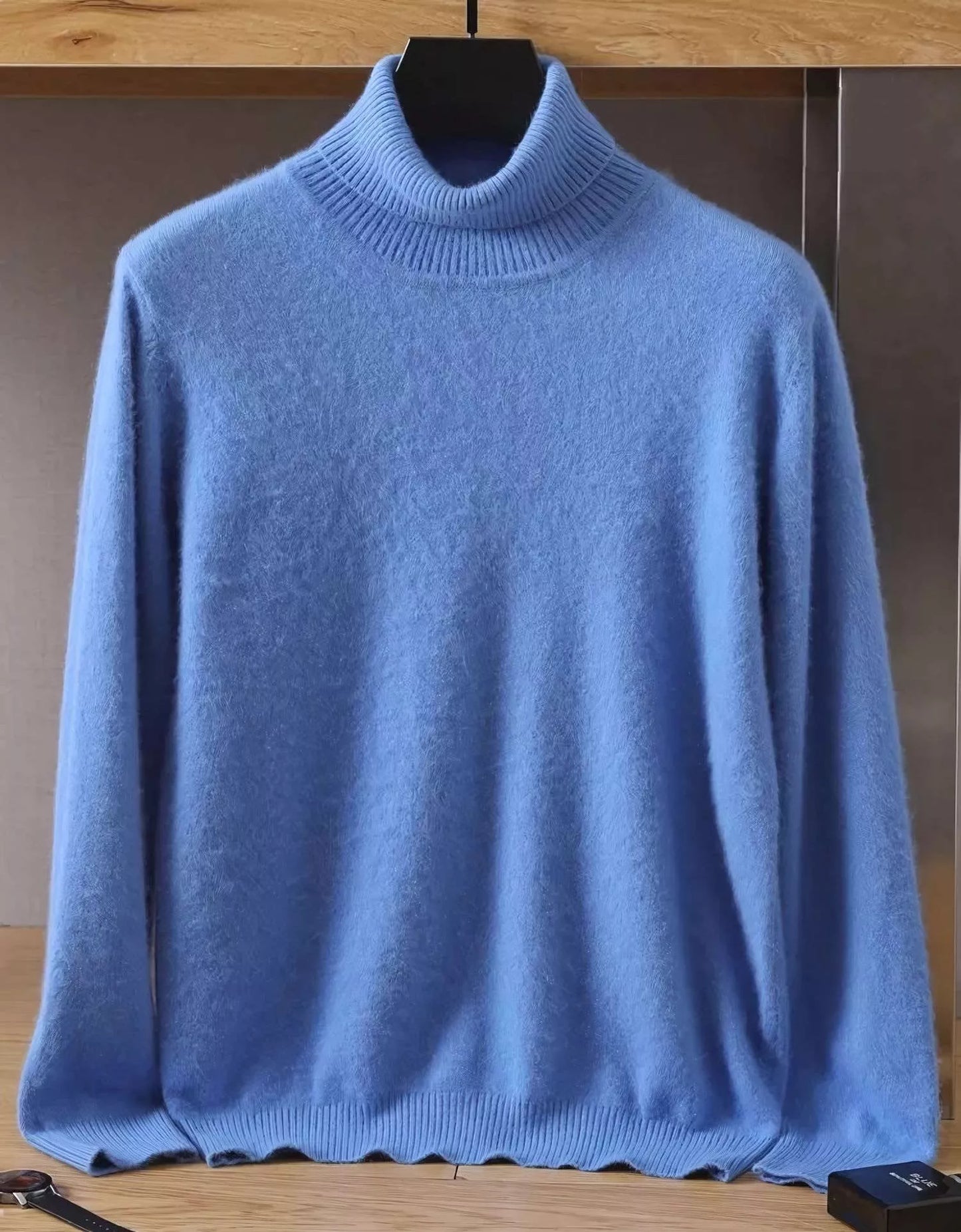 Mink Wool Turtleneck Sweater - Mink Wool Turtleneck Sweater Alex Shogun Men's Clothes