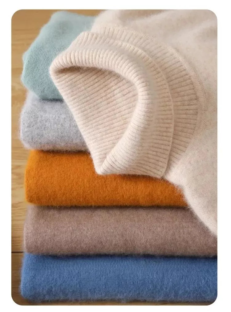 Mink Wool Turtleneck Sweater - Mink Wool Turtleneck Sweater Alex Shogun Men's Clothes