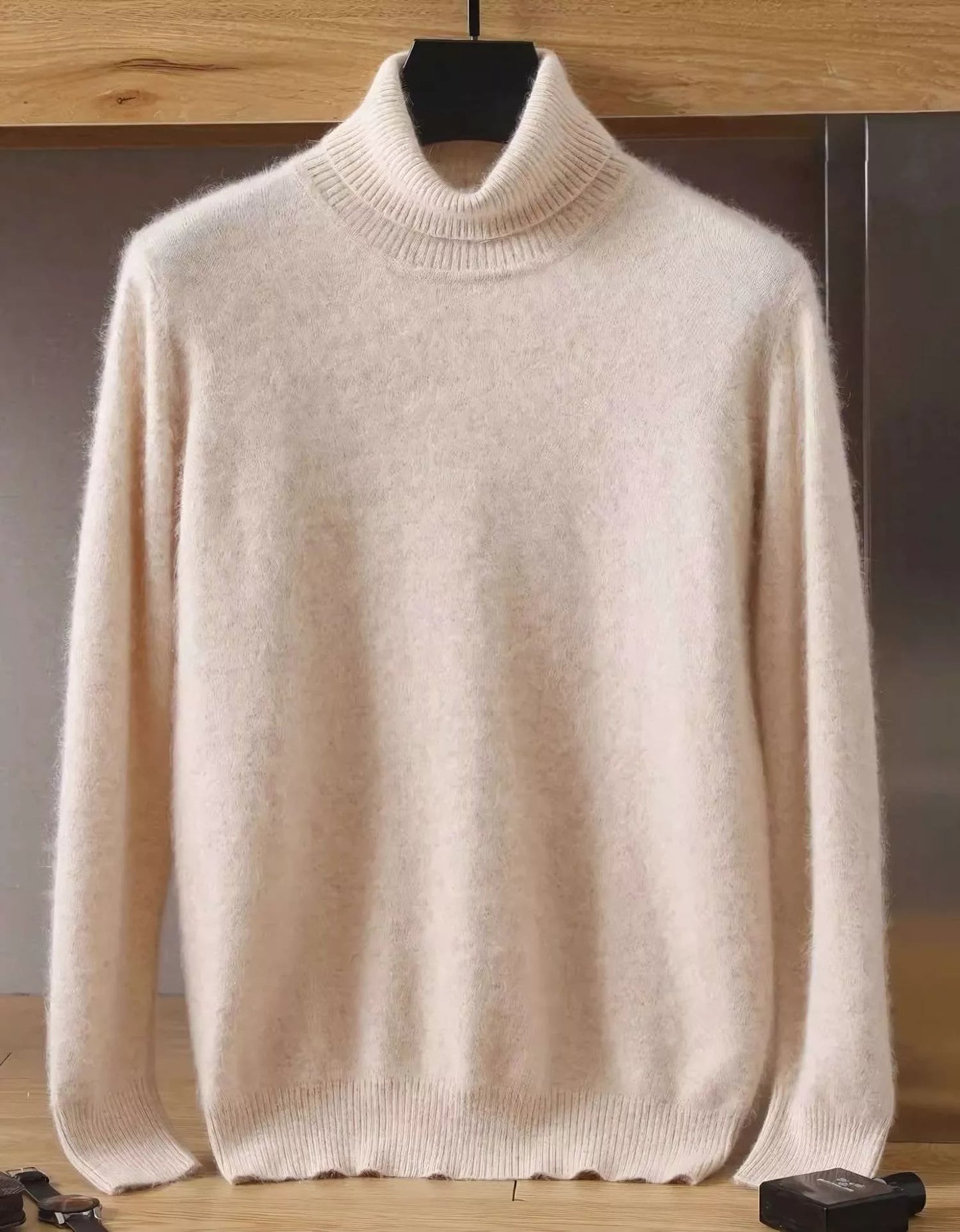 Mink Wool Turtleneck Sweater - Mink Wool Turtleneck Sweater Alex Shogun Men's Clothes