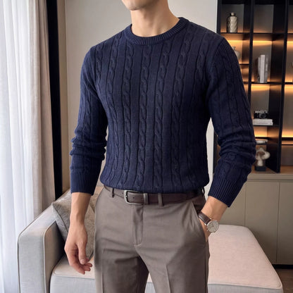 Cable Knit Crew-Neck Sweater