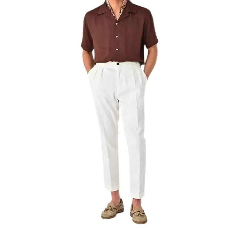 Short-Sleeved Shirt -  #  shirt Men's Brown Short Sleeve Shirt: Breathable Casual to Dressy Old Money  