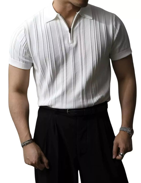 The Monaco Knit Polo Shirt - The Monaco Knit Polo Shirt – Luxury Knitted Polo Shirt for Men Alex Shogun Men's Clothes