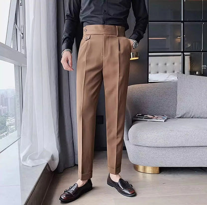 Modern 1 button Waist Suit Trousers - Men's Modern Suit Trousers, Stylish Dress Pants All-Day Comfort Alex Shogun Men's Clothes