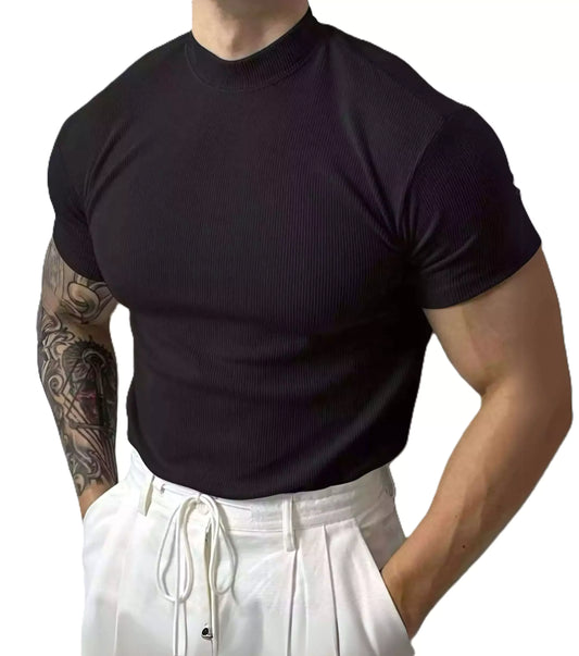 The Modern Mock Neck T-Shirt - Stylish Men's Mock Neck Tee | Perfect Fit Alex Shogun Men's Clothes