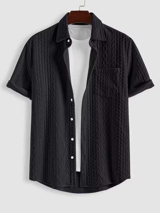 Alex Shogun Knit Short-Sleeve Shirt - Men's Short Sleeve Shirt: Breathable Casual to Dressy Old Money  Alex Shogun Men's Clothes