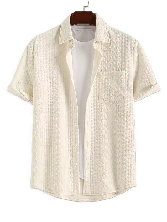 Alex Shogun Knit Short-Sleeve Shirt - Men's Short Sleeve Shirt: Breathable Casual to Dressy Old Money  Alex Shogun Men's Clothes