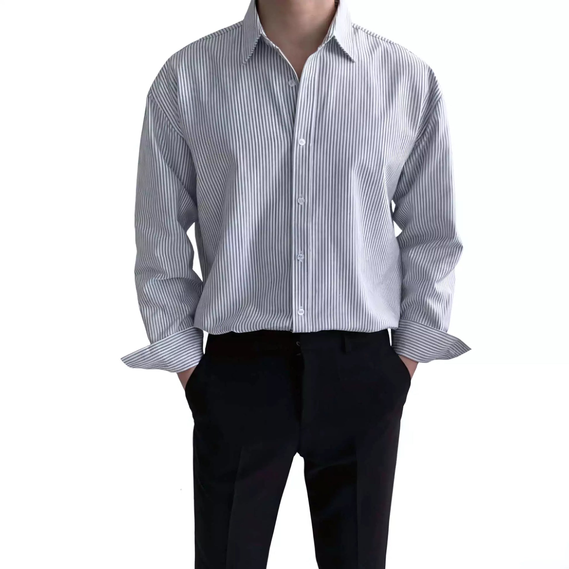 Basic Striped Shirt - Basic Striped Shirt Alex Shogun Men's Clothes