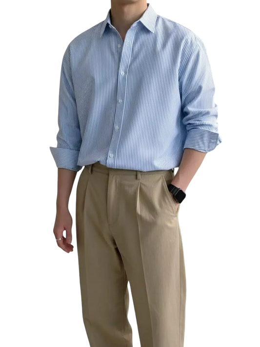 Basic Striped Shirt - Basic Striped Shirt Alex Shogun Men's Clothes