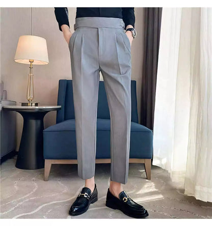 Belgravia Tailored Trousers - Shop Stylish Mens High-Waisted Trousers (Belted) | Men's Formal Pants Alex Shogun Men's Clothes