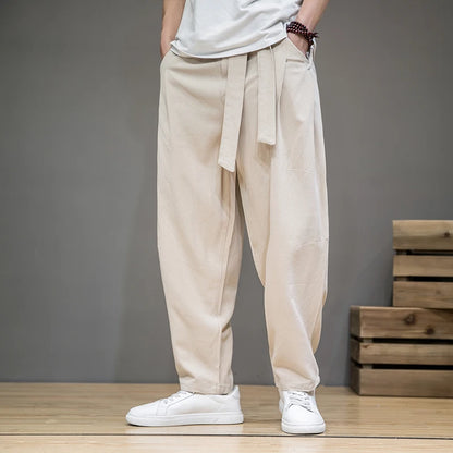 Alexshogun Linen Harem Pants - Alexshogun Linen Harem Pants | Loose Fit, Comfy Style Alex Shogun Men's Clothes
