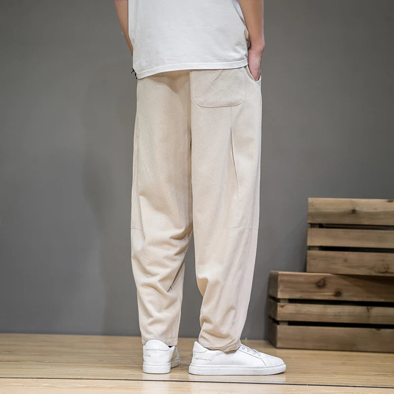 Alexshogun Linen Harem Pants - Alexshogun Linen Harem Pants | Loose Fit, Comfy Style Alex Shogun Men's Clothes