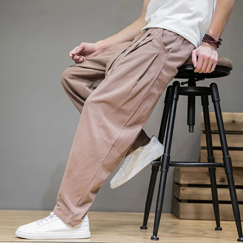 Alexshogun Linen Harem Pants - Alexshogun Linen Harem Pants | Loose Fit, Comfy Style Alex Shogun Men's Clothes