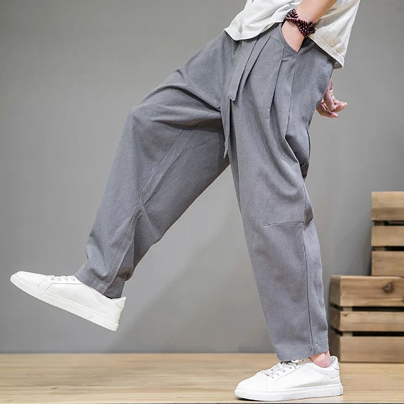 Alexshogun Linen Harem Pants - Alexshogun Linen Harem Pants | Loose Fit, Comfy Style Alex Shogun Men's Clothes