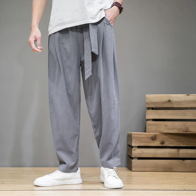 Alexshogun Linen Harem Pants - Alexshogun Linen Harem Pants | Loose Fit, Comfy Style Alex Shogun Men's Clothes