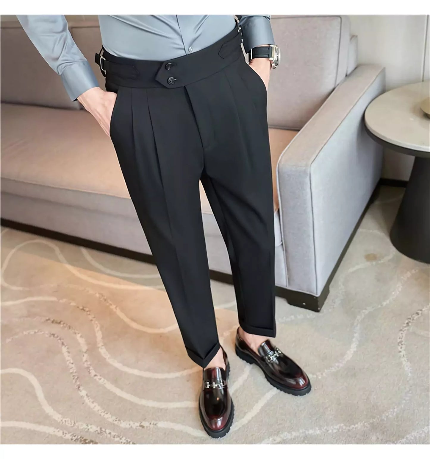 British Style Men's Dress Trousers - British Tailoring: Men's Dress Trousers for Sophisticated Style Alex Shogun Men's Clothes