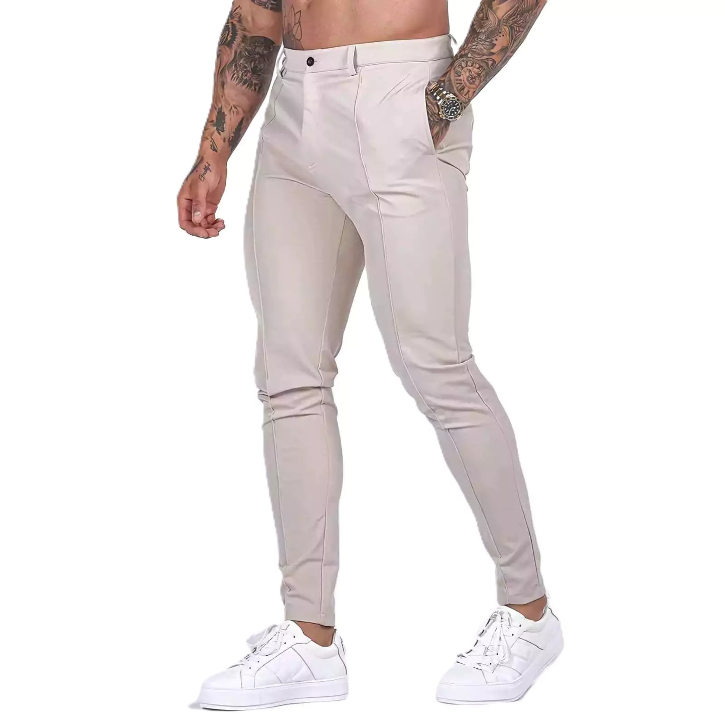 Business-Casual Tailored Trousers - Business-Casual Tailored Trousers Alex Shogun Men's Clothes