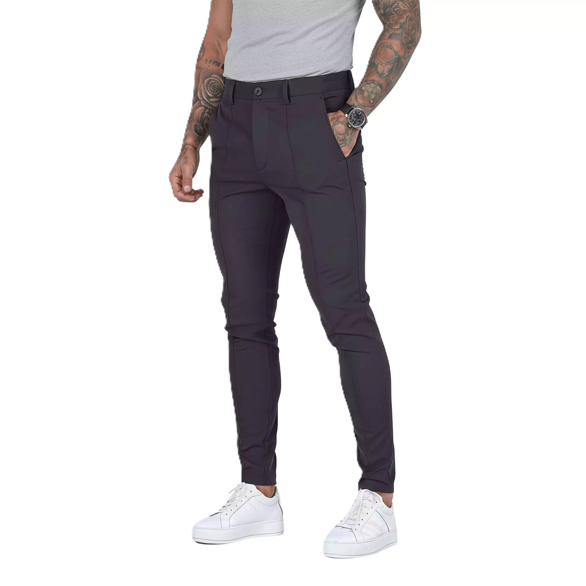Business-Casual Tailored Trousers - Business-Casual Tailored Trousers Alex Shogun Men's Clothes