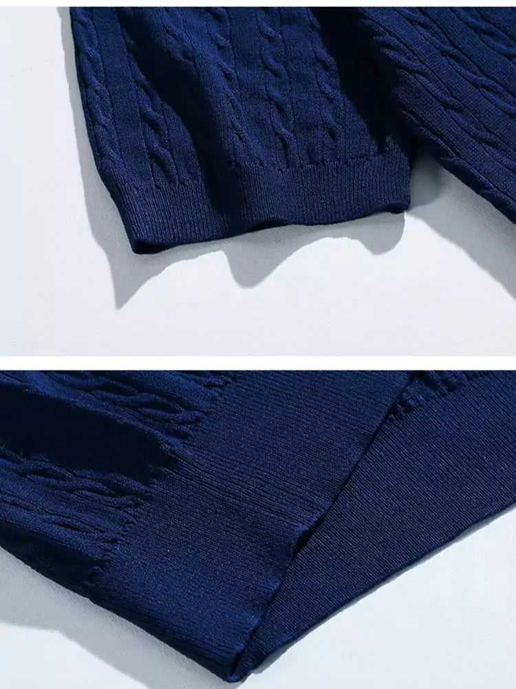 Cable Knit Tee - Cable Knit Tee Alex Shogun Men's Clothes