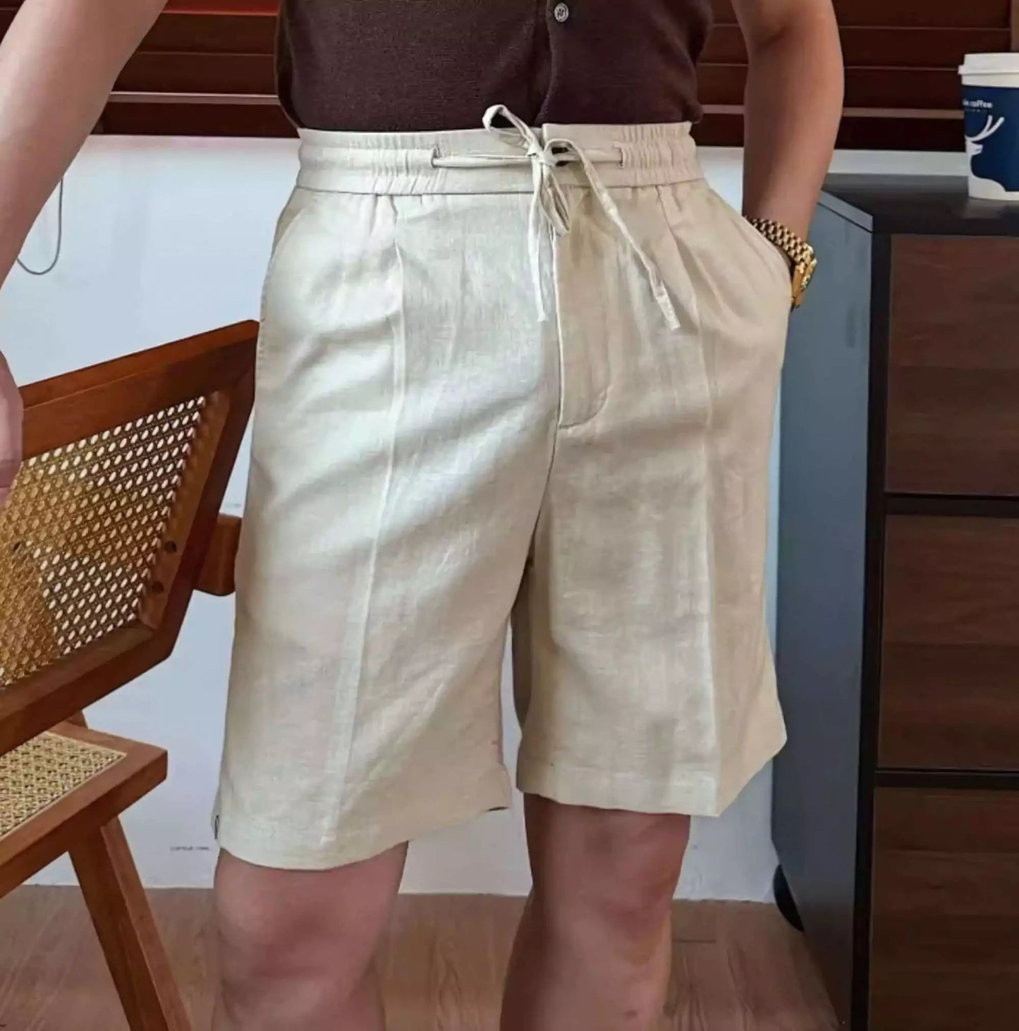 Capri Club Linen Shorts - Men's Linen Shorts | Tailored Summer Shorts | Alex Shogun Alex Shogun Men's Clothes