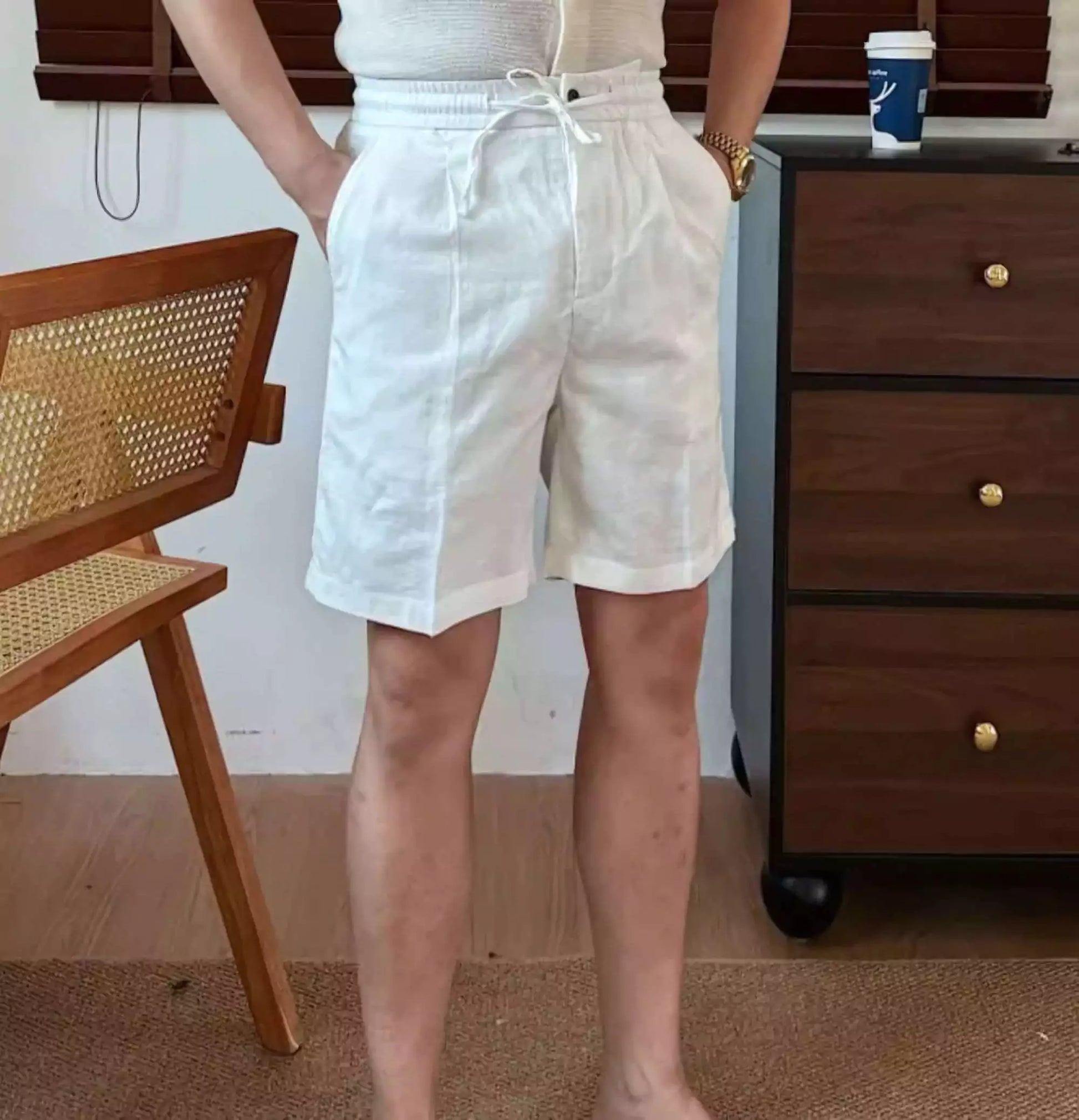 Capri Club Linen Shorts - Men's Linen Shorts | Tailored Summer Shorts | Alex Shogun Alex Shogun Men's Clothes