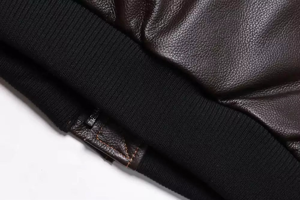 Classic A-2 Style Leather Bomber Jacket - Classic A-2 Leather Bomber Jacket for Men | Stylish & Durable Alex Shogun Men's Clothes