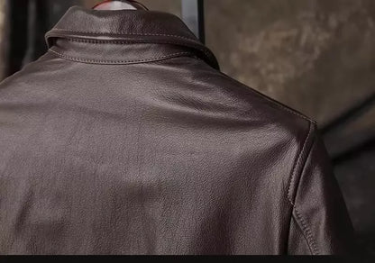 Classic A-2 Style Leather Bomber Jacket - Classic A-2 Leather Bomber Jacket for Men | Stylish & Durable Alex Shogun Men's Clothes
