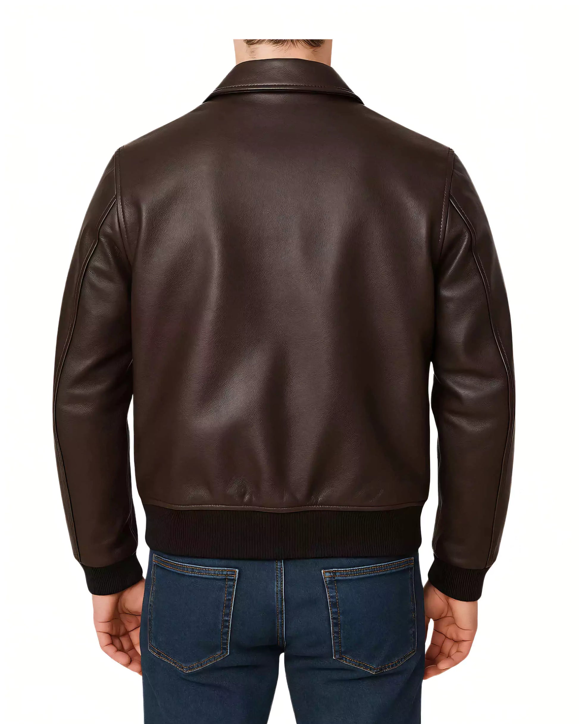 Classic A-2 Style Leather Bomber Jacket - Classic A-2 Leather Bomber Jacket for Men | Stylish & Durable Alex Shogun Men's Clothes