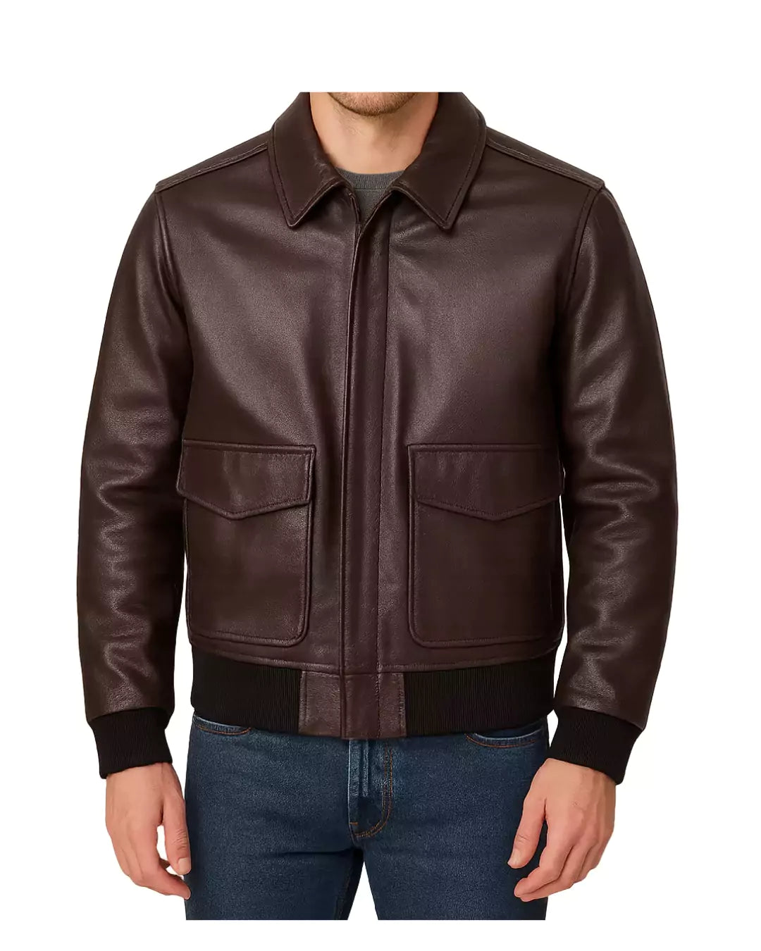 Classic A-2 Style Leather Bomber Jacket - Classic A-2 Leather Bomber Jacket for Men | Stylish & Durable Alex Shogun Men's Clothes