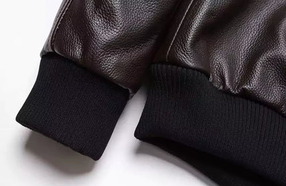 Classic A-2 Style Leather Bomber Jacket - Classic A-2 Leather Bomber Jacket for Men | Stylish & Durable Alex Shogun Men's Clothes