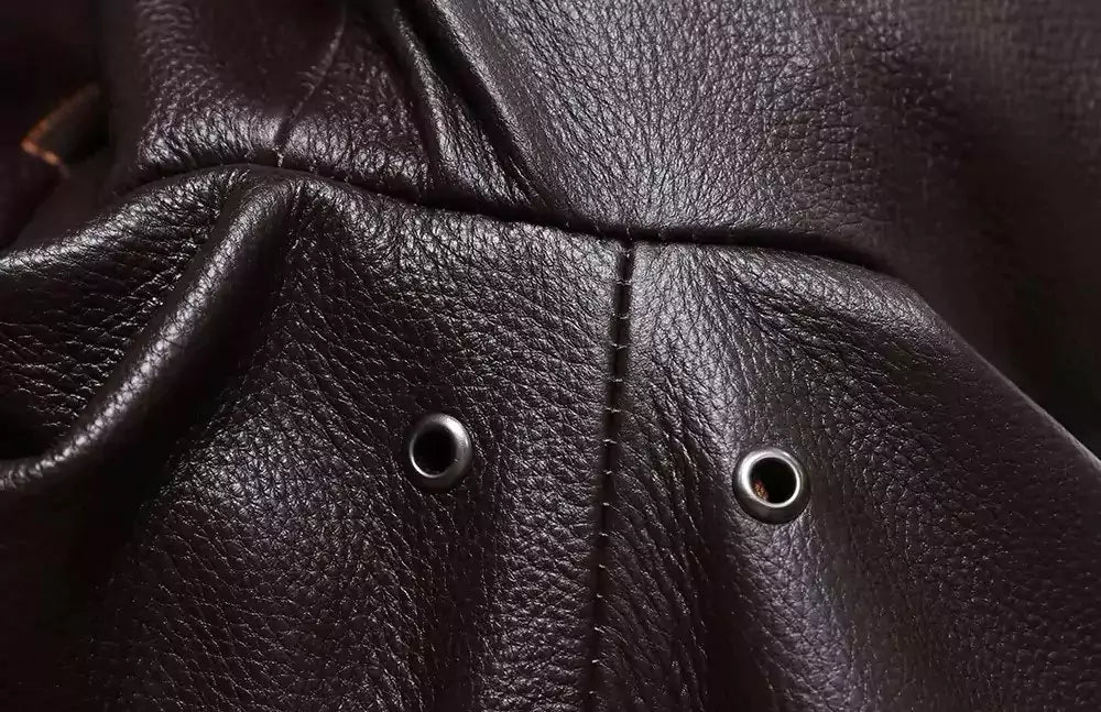 Classic A-2 Style Leather Bomber Jacket - Classic A-2 Leather Bomber Jacket for Men | Stylish & Durable Alex Shogun Men's Clothes