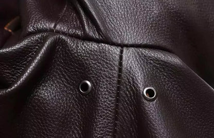 Classic A-2 Style Leather Bomber Jacket - Classic A-2 Leather Bomber Jacket for Men | Stylish & Durable Alex Shogun Men's Clothes