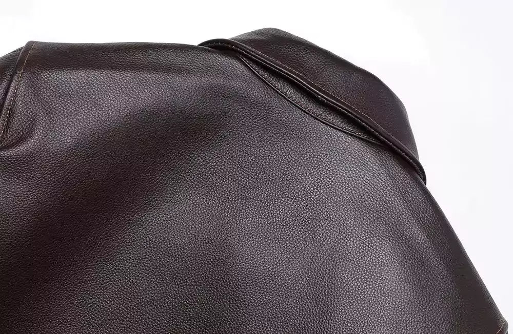 Classic A-2 Style Leather Bomber Jacket - Classic A-2 Leather Bomber Jacket for Men | Stylish & Durable Alex Shogun Men's Clothes