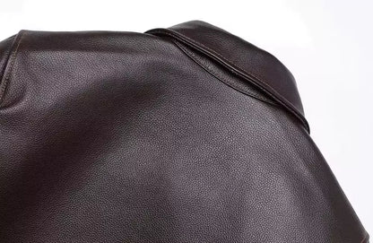 Classic A-2 Style Leather Bomber Jacket - Classic A-2 Leather Bomber Jacket for Men | Stylish & Durable Alex Shogun Men's Clothes