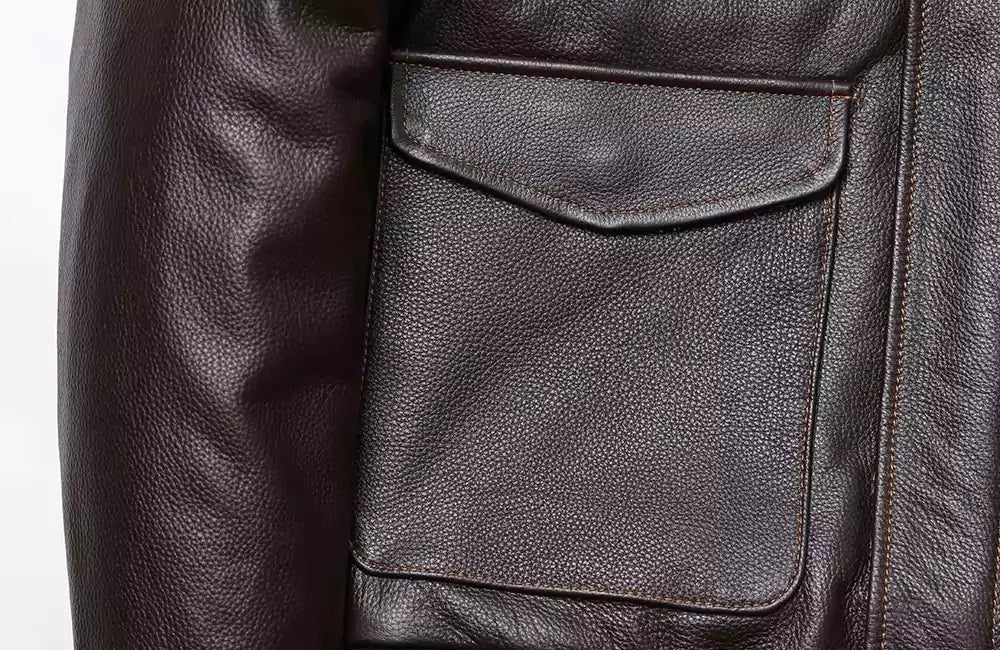 Classic A-2 Style Leather Bomber Jacket - Classic A-2 Leather Bomber Jacket for Men | Stylish & Durable Alex Shogun Men's Clothes