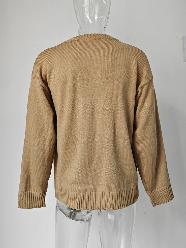 Classic Knitted Cardigan - Classic Oversized Cardigan: Timeless Knit for Spring & Autumn Comfort Alex Shogun Men's Clothes