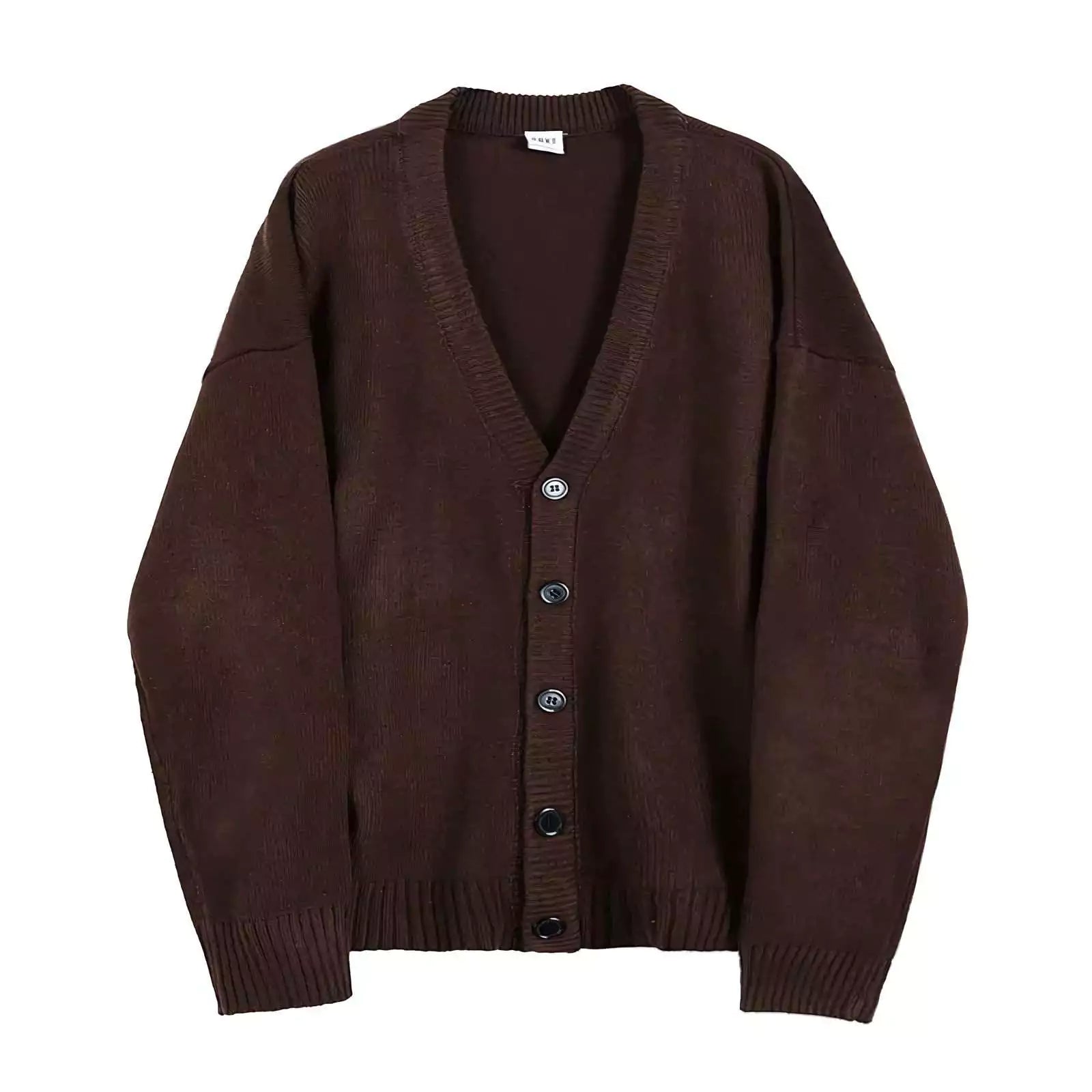 Classic Knitted Cardigan - Classic Oversized Cardigan: Timeless Knit for Spring & Autumn Comfort Alex Shogun Men's Clothes