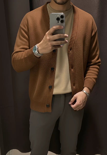 Classic Knitted Cardigan - Classic Knitted Cardigan Alex Shogun Men's Clothes