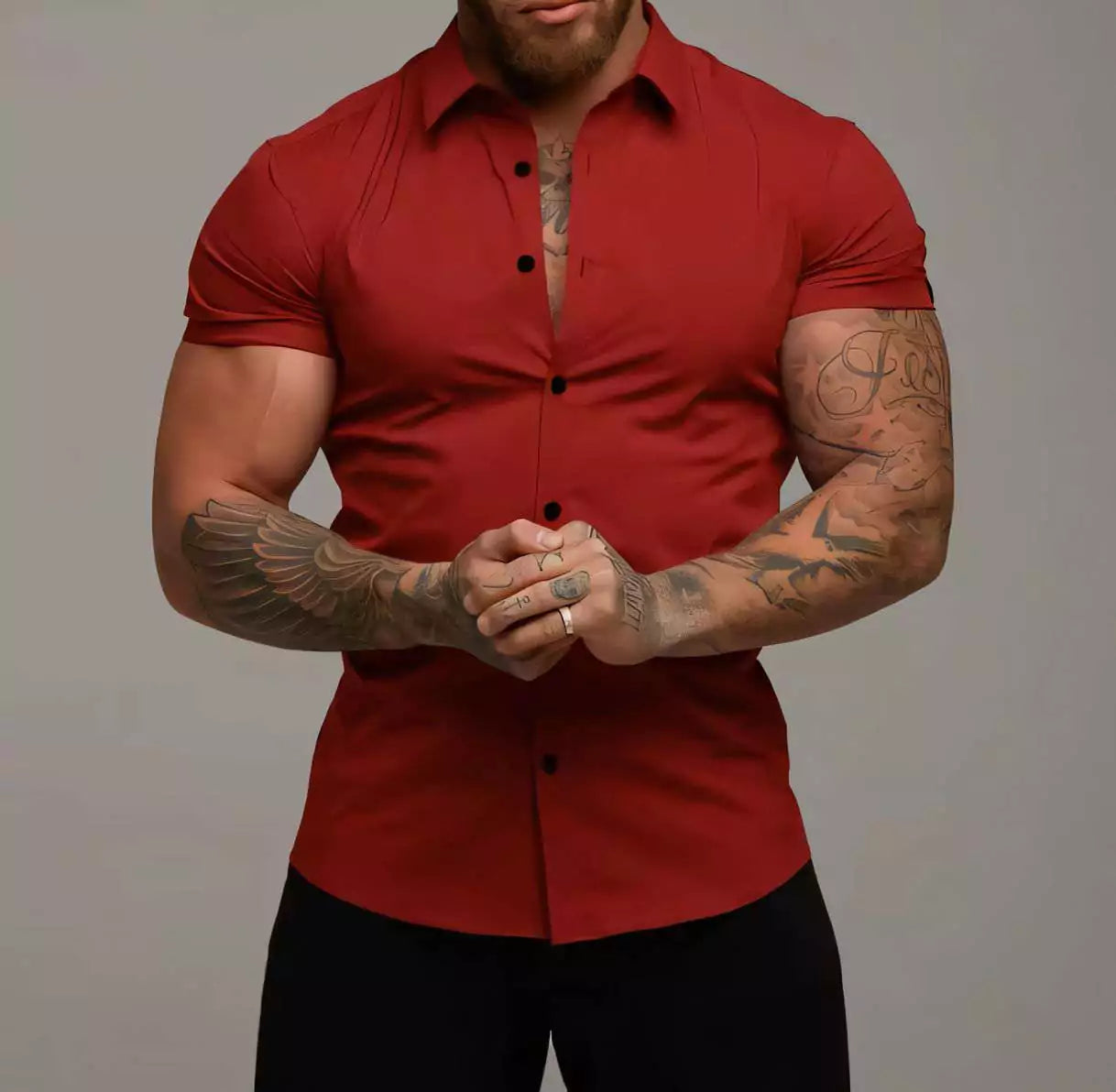 Classic Slim Short Sleeve Shirt - Shop Classic Slim Fit Short Sleeve Shirt – Men's Dress Shirt Alex Shogun Men's Clothes