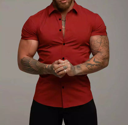 Classic Slim Short Sleeve Shirt - Shop Classic Slim Fit Short Sleeve Shirt – Men's Dress Shirt Alex Shogun Men's Clothes