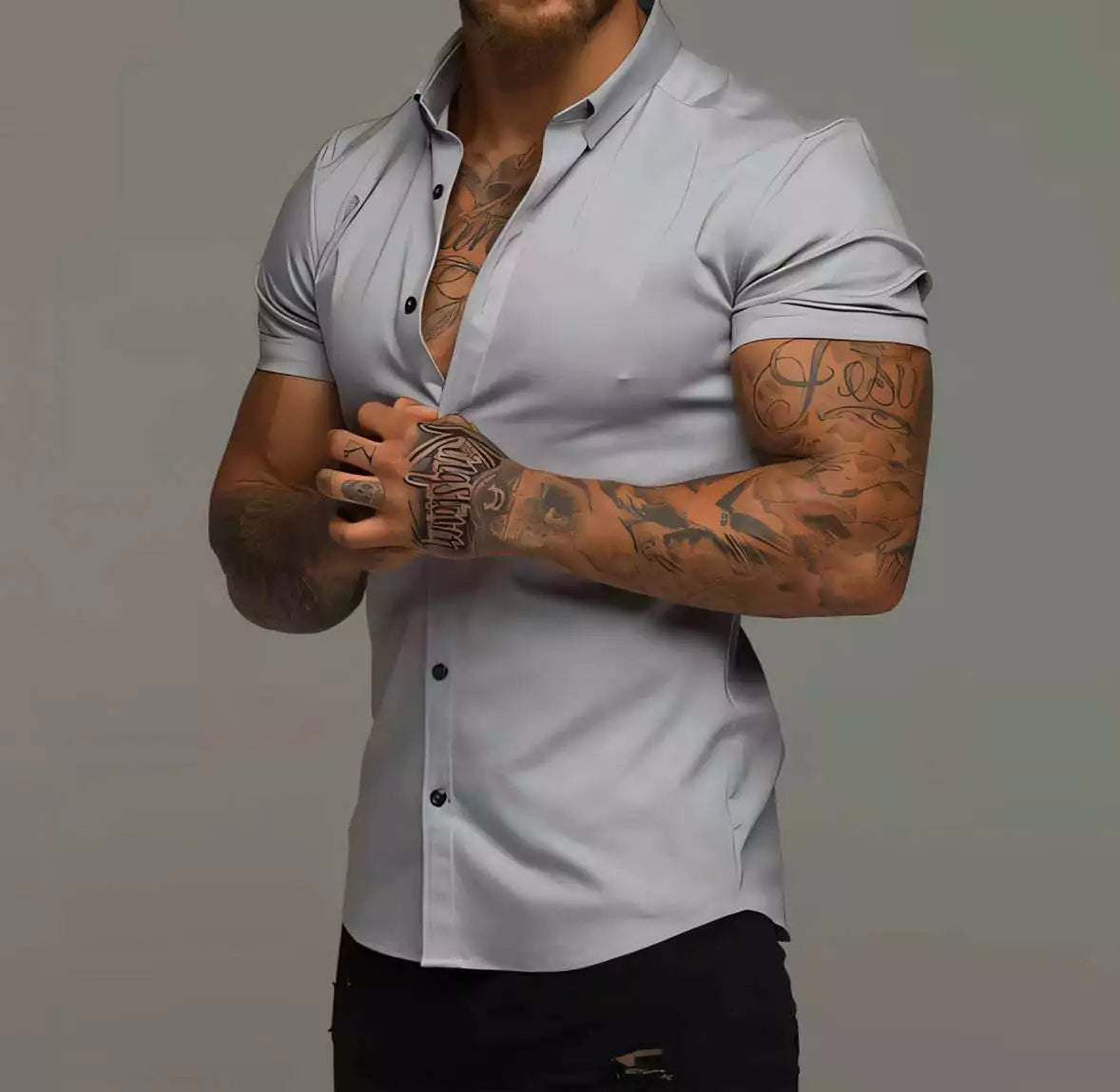 Classic Slim Short Sleeve Shirt - Shop Classic Slim Fit Short Sleeve Shirt – Men's Dress Shirt Alex Shogun Men's Clothes