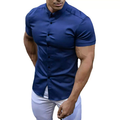 Classic Slim Short Sleeve Shirt - Shop Classic Slim Fit Short Sleeve Shirt – Men's Dress Shirt Alex Shogun Men's Clothes
