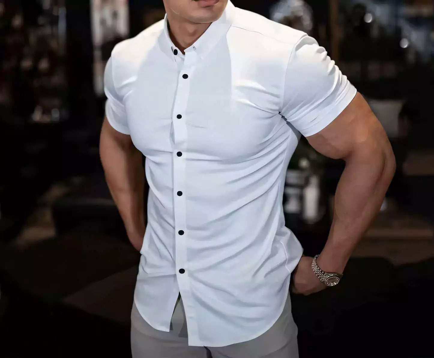 Classic Slim Short Sleeve Shirt - Shop Classic Slim Fit Short Sleeve Shirt – Men's Dress Shirt Alex Shogun Men's Clothes