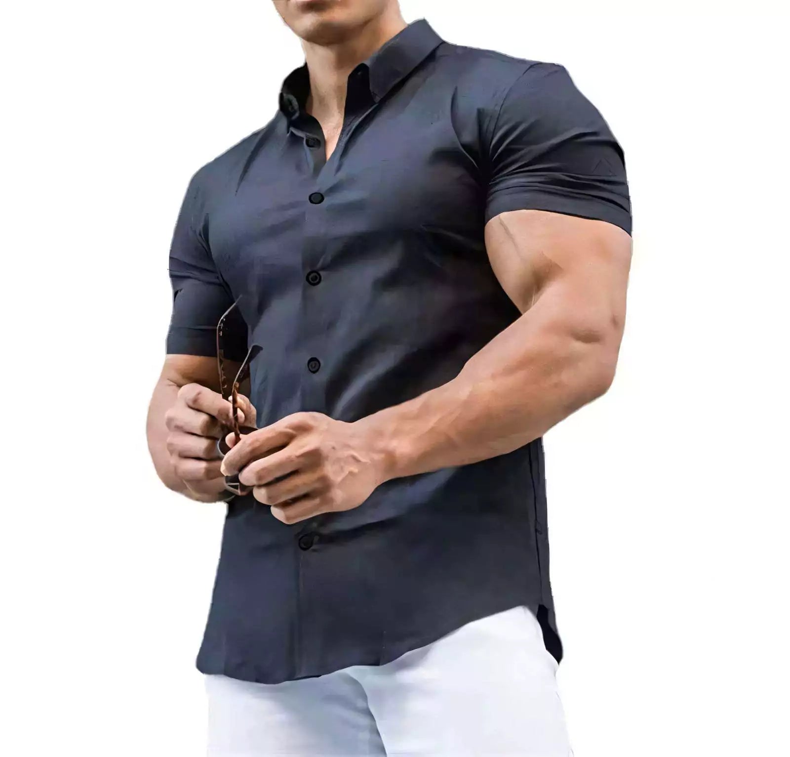 Classic Slim Short Sleeve Shirt - Shop Classic Slim Fit Short Sleeve Shirt – Men's Dress Shirt Alex Shogun Men's Clothes