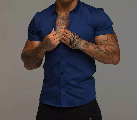 Classic Slim Short Sleeve Shirt - Shop Classic Slim Fit Short Sleeve Shirt – Men's Dress Shirt Alex Shogun Men's Clothes