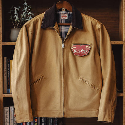 Classic Detroit Canvas Jacket - Classic Lapel Collar Canvas Jacket - Rugged, Durable, Stylish Alexshogun Men's Clothes